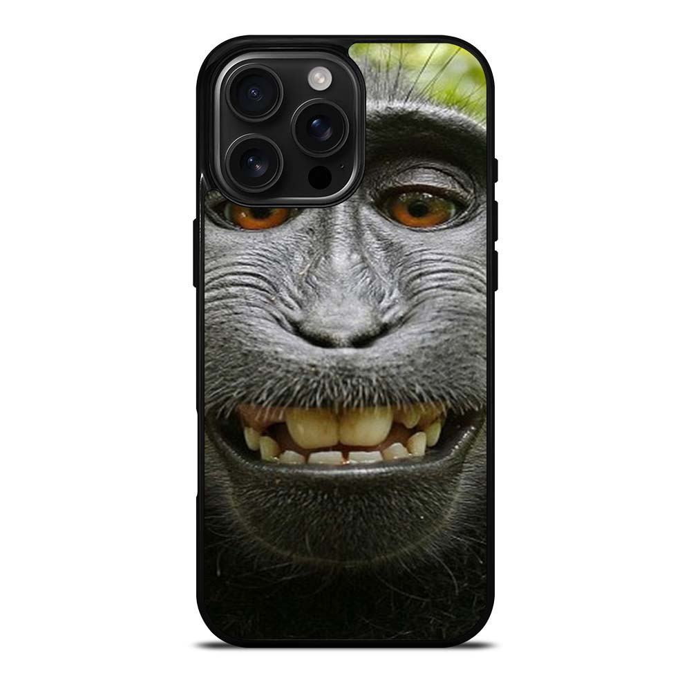 FUNNY MACACA NIGRA MONKEY SELFIE iPhone 16 Pro Max Case Cover